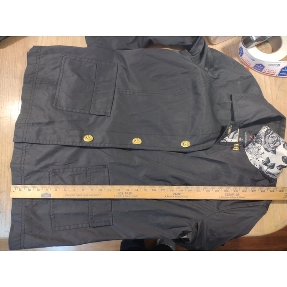 Isaac Mizrahi Live black rain coat - Picture 10 of 10